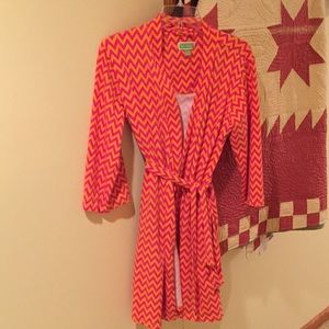 Short knit robe